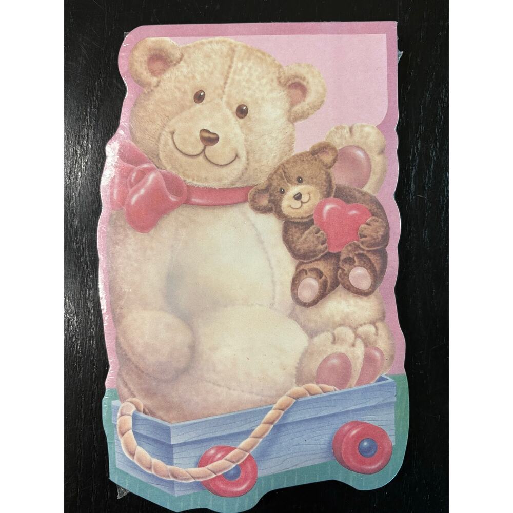 90s Avon Teddy Bear Wagon Magnetic Fridge Notepad 7.5x5" cottage unopened - Picture 8 of 8